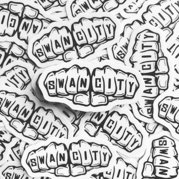 Swan City Knuckles Sticker