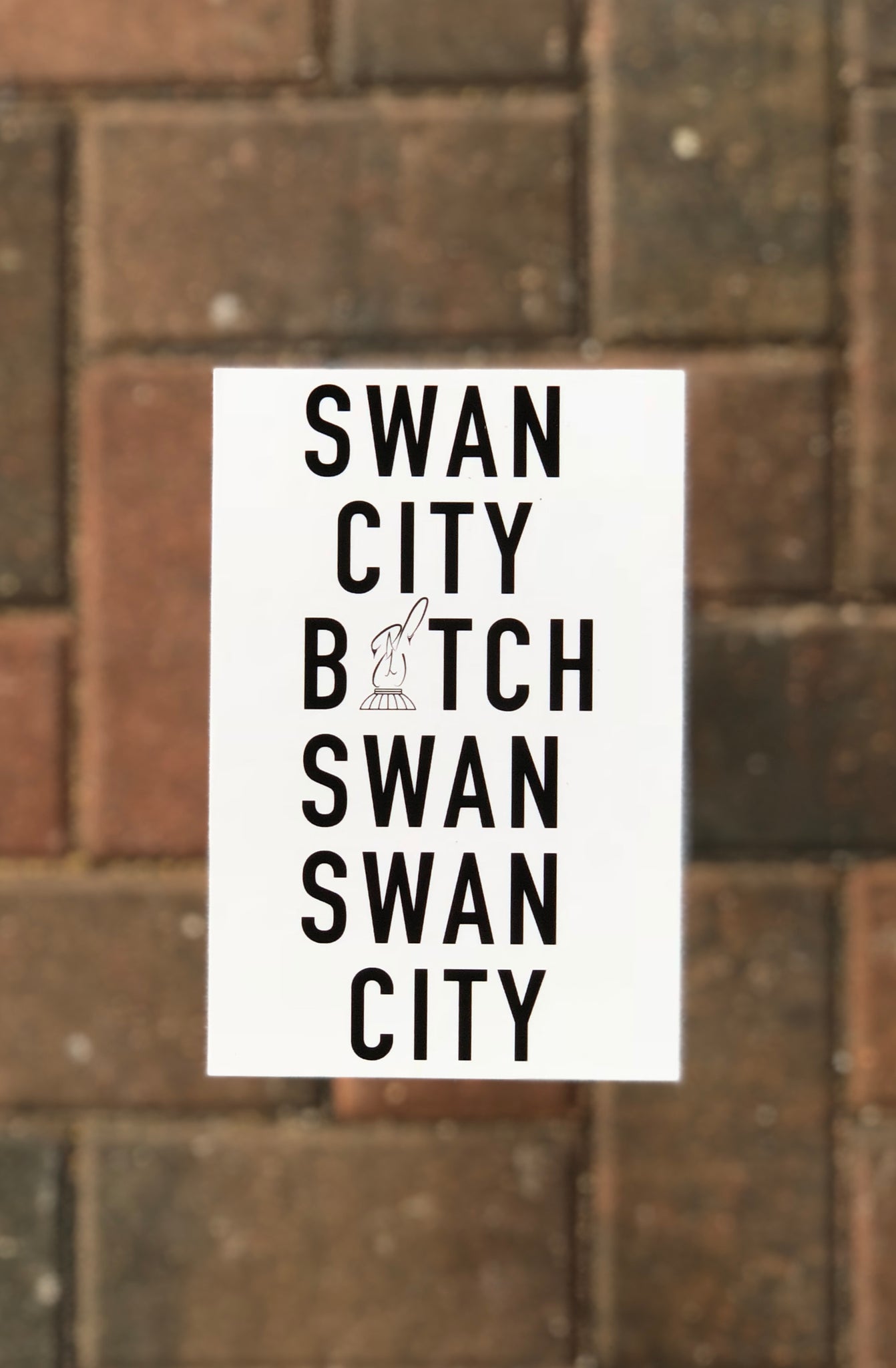 Swan City B*tch Postcard