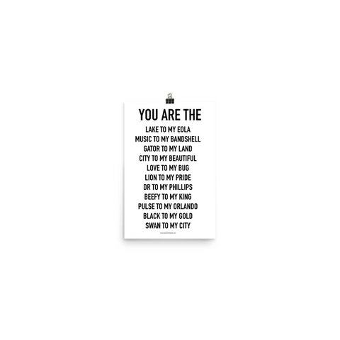 YOU ARE THE Poster - Orlando V1